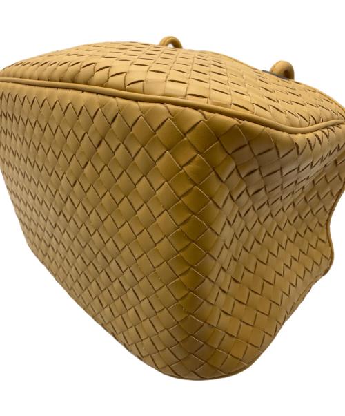 BOTTEGA VENETA（ボッテガベネタ）BOTTEGA VENETA (ボッテガベネタ) イントレチャート　サッチェル イエローの古着・服飾アイテム