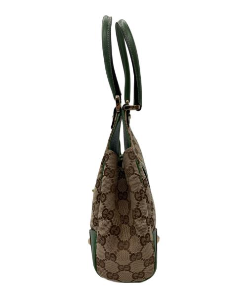 GUCCI（グッチ）GUCCI (グッチ) ニュージャッキーGGキャンバスハンドバッグ　002058　GG　	124409 グリーン×ベージュの古着・服飾アイテム