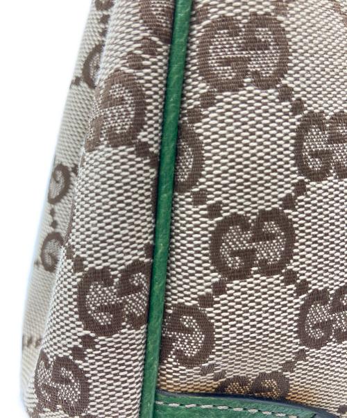 GUCCI（グッチ）GUCCI (グッチ) ニュージャッキーGGキャンバスハンドバッグ　002058　GG　	124409 グリーン×ベージュの古着・服飾アイテム