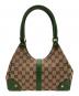 GUCCI (グッチ) ニュージャッキーGGキャンバスハンドバッグ　002058　GG　	124409 グリーン×ベージュ：70000円