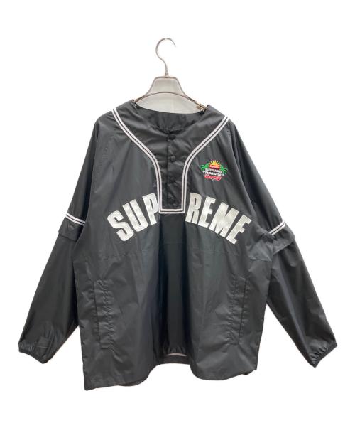 SUPREME（シュプリーム）Supreme (シュプリーム) snap off sleeve baseball top ブラック サイズ:SIZE Lの古着・服飾アイテム
