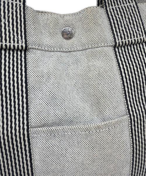 HERMES（エルメス）HERMES (エルメス) トートバッグ ブラック×ホワイトの古着・服飾アイテム