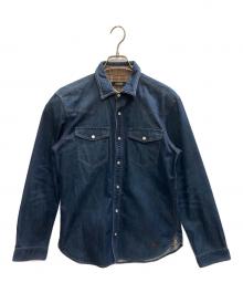 BURBERRY BLACK LABEL（バーバリーブラックレーベル）の古着「長袖ダンガリーシャツ」｜インディゴ