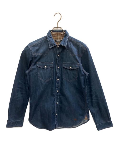 BURBERRY BLACK LABEL（バーバリーブラックレーベル）BURBERRY BLACK LABEL (バーバリーブラックレーベル) 長袖ダンガリーシャツ インディゴ サイズ:SIZE Mの古着・服飾アイテム