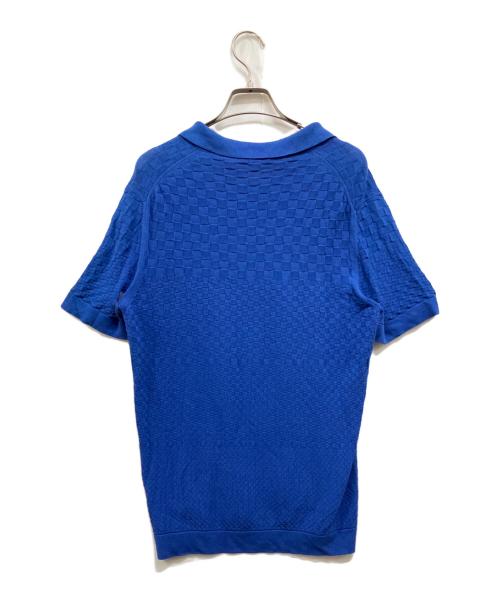 Zanone（ザノーネ）Zanone (ザノーネ) クレープコットン薄手ニット ブルー サイズ:Mの古着・服飾アイテム