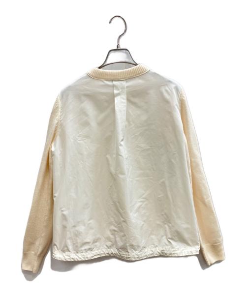 MONCLER（モンクレール）MONCLER (モンクレール) ジップアップジャケット　	ニット切り替えジャケット ホワイト サイズ:SIZE XSの古着・服飾アイテム