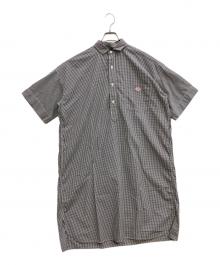 DANTON（ダントン）の古着「半袖ワンピース　DANTON　（ダントン）」｜ホワイト×ブラック