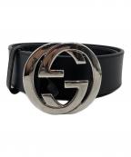 GUCCIグッチ）の古着「GG キャンバス ベルト インターロッキング  114876-214351-80-32」