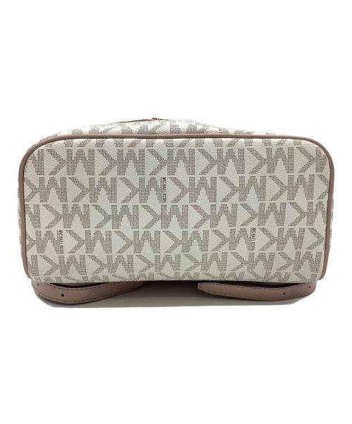 MICHAEL KORS（マイケルコース）MICHAEL KORS (マイケルコース) MKシグネチャー リュックサック デイバッグ ロゴ総柄　0S0GEZB2V ピンク×ホワイトの古着・服飾アイテム