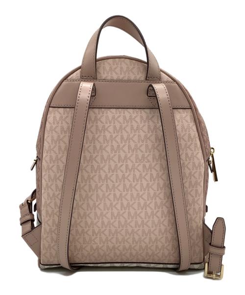 MICHAEL KORS（マイケルコース）MICHAEL KORS (マイケルコース) MKシグネチャー リュックサック デイバッグ ロゴ総柄　0S0GEZB2V ピンク×ホワイトの古着・服飾アイテム
