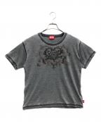 DIESELディーゼル）の古着「半袖カットソー　DIESEL（ディーゼル）A25491」｜グレー