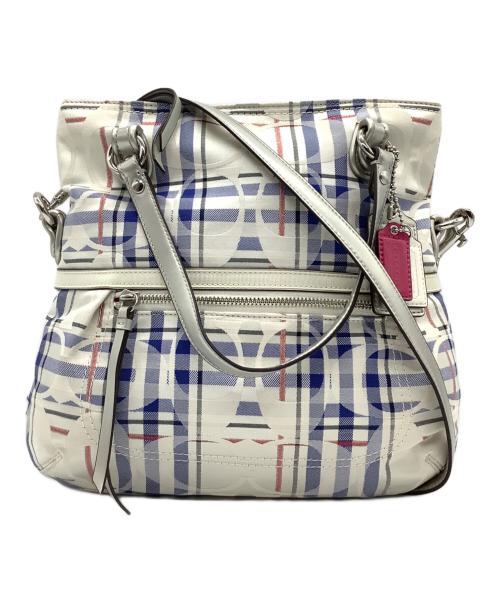 COACH（コーチ）COACH (コーチ) ポピー　シグネチャー　COACH（コーチ）21139 ホワイトの古着・服飾アイテム