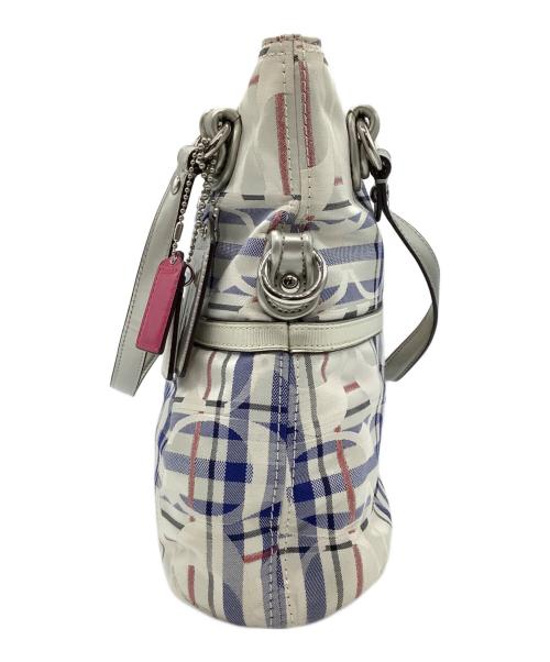 COACH（コーチ）COACH (コーチ) ポピー　シグネチャー　COACH（コーチ）21139 ホワイトの古着・服飾アイテム