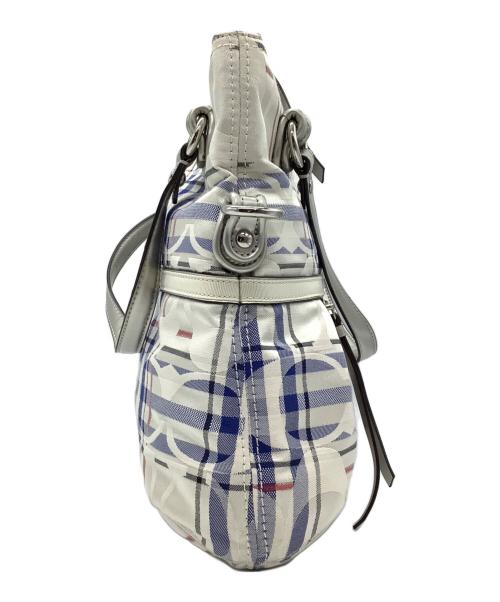 COACH（コーチ）COACH (コーチ) ポピー　シグネチャー　COACH（コーチ）21139 ホワイトの古着・服飾アイテム