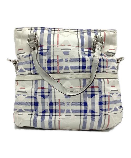 COACH（コーチ）COACH (コーチ) ポピー　シグネチャー　COACH（コーチ）21139 ホワイトの古着・服飾アイテム