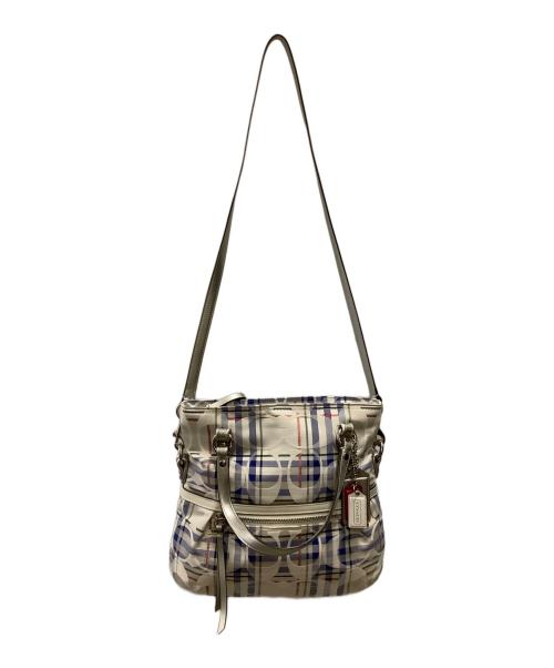 COACH（コーチ）COACH (コーチ) ポピー　シグネチャー　COACH（コーチ）21139 ホワイトの古着・服飾アイテム