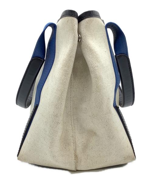 BALENCIAGA（バレンシアガ）BALENCIAGA (バレンシアガ) トートバッグ　BALENCIAGA（バレンシアガ）　339933　ネイビーカバス ネイビーカバス S　9773・F・00213 ブルー×ベージュの古着・服飾アイテム