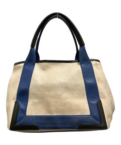 BALENCIAGA（バレンシアガ）BALENCIAGA (バレンシアガ) トートバッグ　BALENCIAGA（バレンシアガ）　339933　ネイビーカバス ネイビーカバス S　9773・F・00213 ブルー×ベージュの古着・服飾アイテム