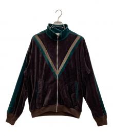 FILL THE BILL（フィルザビル）の古着「ベロア トラックジャケット　FILL THE BILL　（フィルザビル）ftb-17aw-19」｜ブラウン
