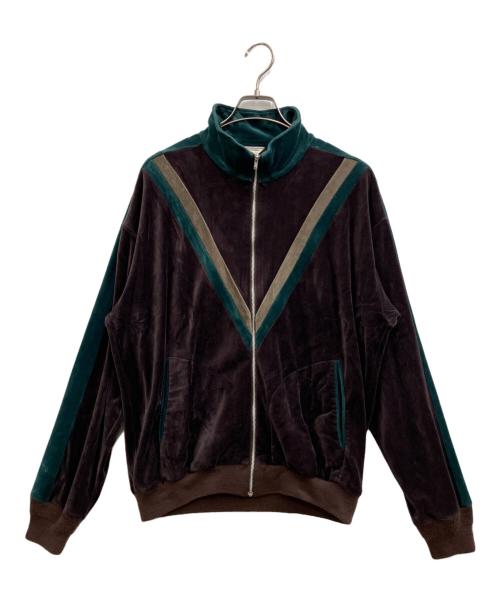 FILL THE BILL（フィルザビル）FILL THE BILL (フィルザビル) ベロア トラックジャケット　FILL THE BILL　（フィルザビル）ftb-17aw-19 ブラウン サイズ:Mの古着・服飾アイテム