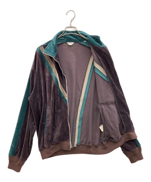 FILL THE BILL（フィルザビル）FILL THE BILL (フィルザビル) ベロア トラックジャケット　FILL THE BILL　（フィルザビル）ftb-17aw-19 ブラウン サイズ:Mの古着・服飾アイテム