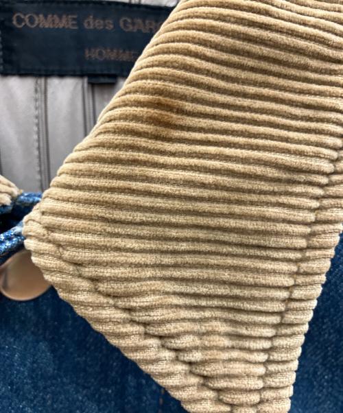 COMME des GARCONS HOMME（コムデギャルソン オム）COMME des GARCONS HOMME (コムデギャルソン オム) 襟コーデュロイ切り替えデニムジャケット インディゴ サイズ:SIZE Mの古着・服飾アイテム