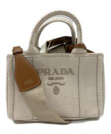 PRADA（プラダ）の古着「ジャルディニエールリネンブレンドコットンキャンバス」｜アイボリー