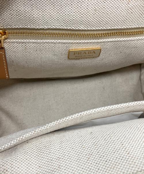 PRADA（プラダ）PRADA (プラダ) ジャルディニエールリネンブレンドコットンキャンバス アイボリーの古着・服飾アイテム