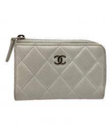 CHANEL（シャネル）の古着「クラシック ジップコインケース　	マトラッセ」｜アイボリー