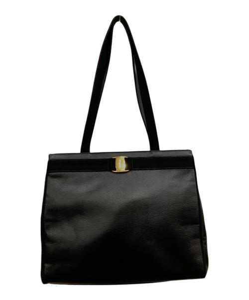 Salvatore Ferragamo（サルヴァトーレ フェラガモ）Salvatore Ferragamo (サルヴァトーレ フェラガモ) トートバッグ　	DH-212530 ブラックの古着・服飾アイテム