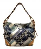 COACHコーチ）の古着「シグネチャー　デニムパッチワーク　12213」｜インディゴ