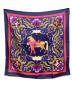 HERMES (エルメス) カレ90　トルコの馬 Cheval Turc ネイビー：18000円