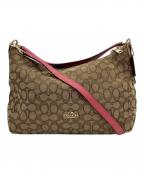 COACHコーチ）の古着「シグネチャー　F58284」｜ピンクベージュ