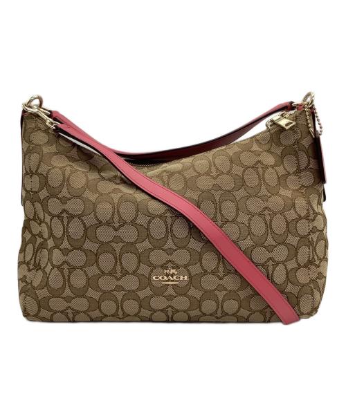 COACH（コーチ）COACH (コーチ) シグネチャー　F58284 ピンクベージュの古着・服飾アイテム