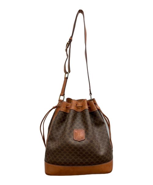 CELINE（セリーヌ）CELINE (セリーヌ) 巾着ショルダーバッグ　M08 ブラウンの古着・服飾アイテム