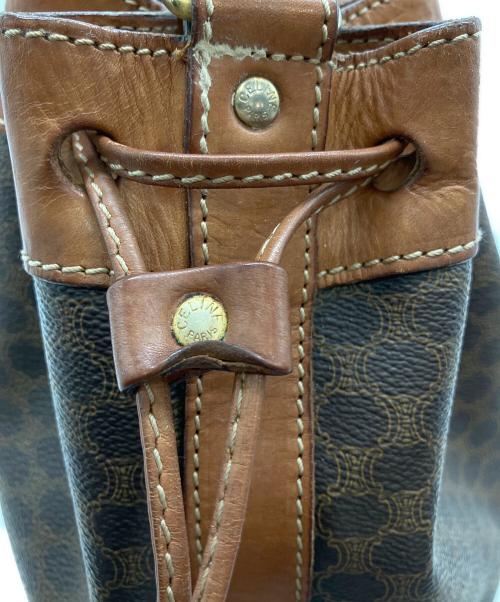 CELINE（セリーヌ）CELINE (セリーヌ) 巾着ショルダーバッグ　M08 ブラウンの古着・服飾アイテム