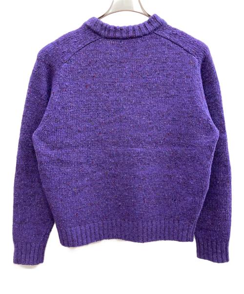 CABAN（キャバン）CABaN (キャバン) ウールネップ クルーネックプルオーバーニット パープル サイズ:SIZE Mの古着・服飾アイテム