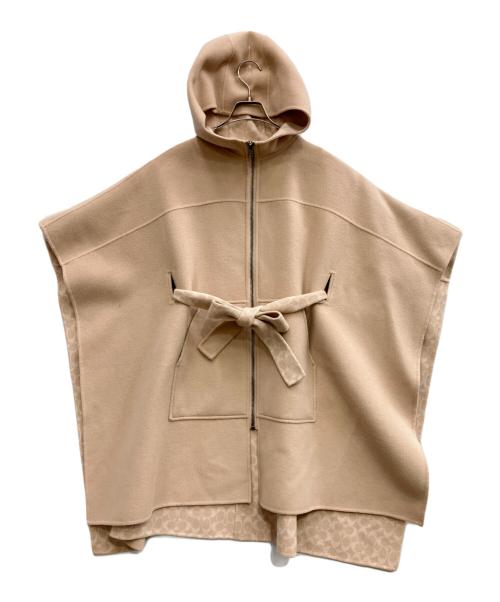 COACH（コーチ）COACH (コーチ) ダブルフェイスケープコート　COACH　（コーチ）CK041 ベージュ サイズ:XSの古着・服飾アイテム