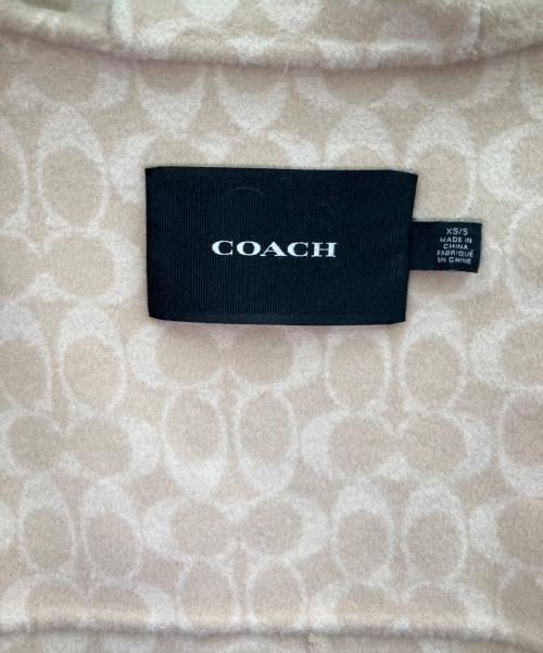 COACH（コーチ）COACH (コーチ) ダブルフェイスケープコート　COACH　（コーチ）CK041 ベージュ サイズ:XSの古着・服飾アイテム