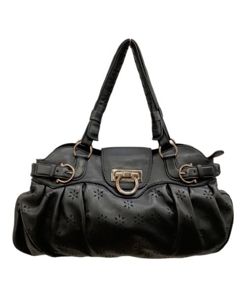 Salvatore Ferragamo（サルヴァトーレ フェラガモ）Salvatore Ferragamo (サルヴァトーレ フェラガモ) マリッサガンチーニ　AU-21 A804 ブラックの古着・服飾アイテム