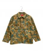 SUPREMEシュプリーム）の古着「Paisley Fleece Shirt」｜グリーン×ブラウン