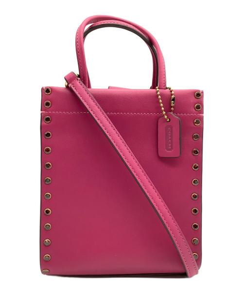COACH（コーチ）COACH (コーチ) ミニカシントートークリスタルリベット　ce729 ピンクの古着・服飾アイテム