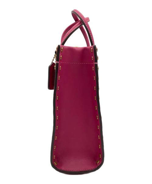 COACH（コーチ）COACH (コーチ) ミニカシントートークリスタルリベット　ce729 ピンクの古着・服飾アイテム