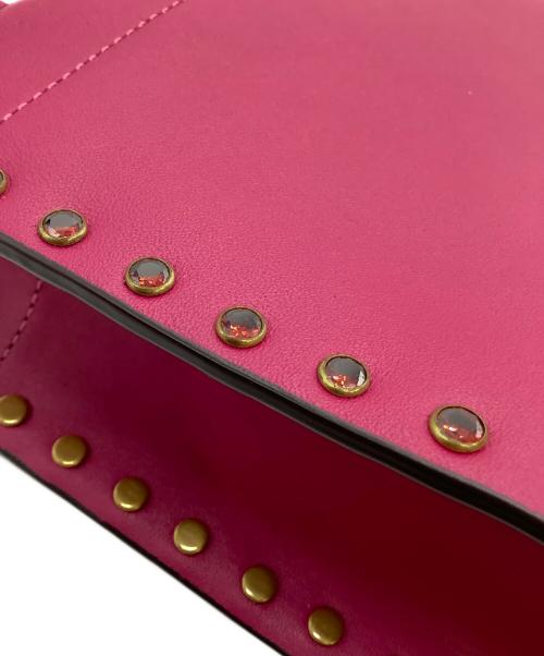 COACH（コーチ）COACH (コーチ) ミニカシントートークリスタルリベット　ce729 ピンクの古着・服飾アイテム