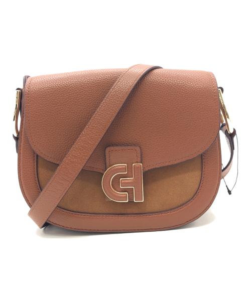 COLE HAAN（コールハーン）COLE HAAN (コールハーン) クラッシックミニサドルバッグ ブラウンの古着・服飾アイテム