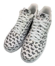 NIKE（ナイキ）の古着「AIR FORCE1 LOW”ALL OVER LOGO WHITE”」｜ホワイト×ブラック