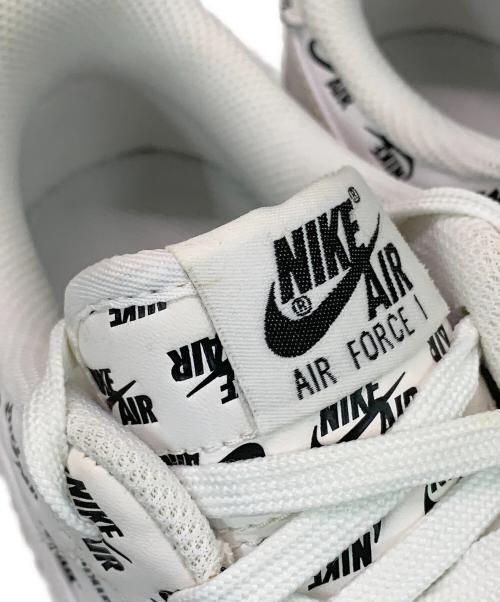 NIKE（ナイキ）NIKE (ナイキ) AIR FORCE1 LOW”ALL OVER LOGO WHITE” ホワイト×ブラック サイズ:US8.5の古着・服飾アイテム