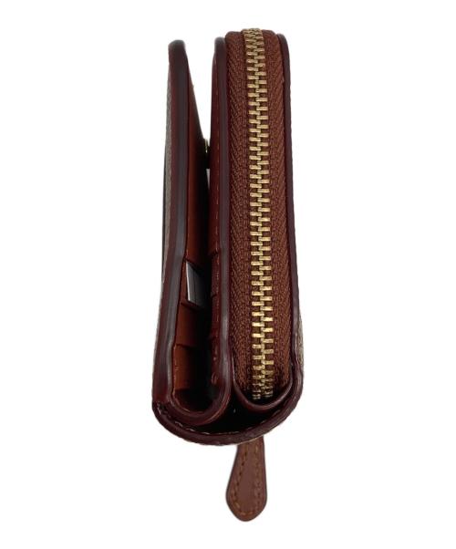 COACH（コーチ）COACH (コーチ) ビルフォールド ウォレット・カラーブロック シグネチャー キャンバス　2つ折り財布 ブラウンの古着・服飾アイテム