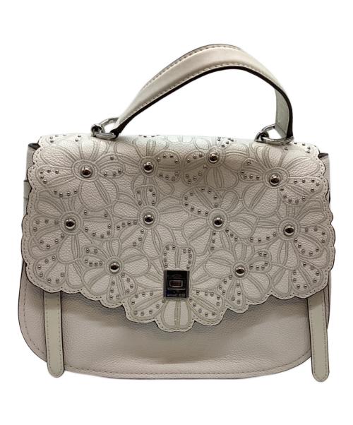 MICHAEL KORS（マイケル・コース）MICHAEL KORS (マイケルコース) ハンドバッグ ホワイト×ブラックの古着・服飾アイテム