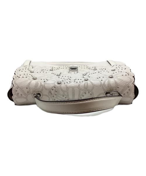 MICHAEL KORS（マイケル・コース）MICHAEL KORS (マイケルコース) ハンドバッグ ホワイト×ブラックの古着・服飾アイテム